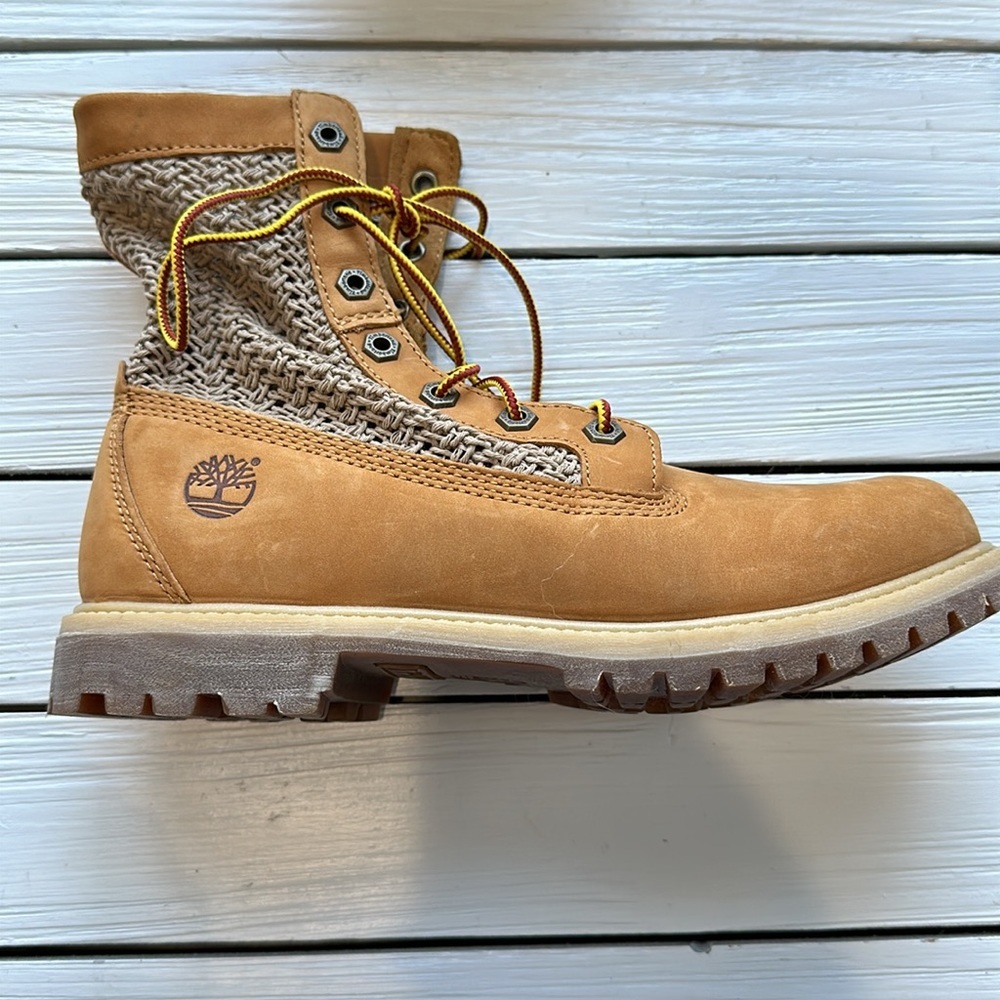 Nwob Timberland Open Weave Boot Wheat Size 8 - image 3